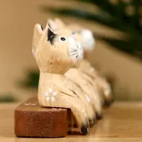 Сувенир &laquo;Зверушки на скамейке&raquo;, 18&times;6&times;4.5 см, дерево, коричневый