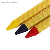 Мелки восковые 6 цветов, 93&times;8 мм, Calligrata, в картонной коробке