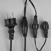 Гирлянда &laquo;Бахрома&raquo; 12 &times; 0.7 м, IP44, УМС, тёмная нить, 240 LED, свечение белое, 220 В