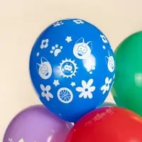 Воздушные шары латексные 12" &laquo;Котенок Котэ, С Днем Рождения&raquo;, 25 шт., МИКС