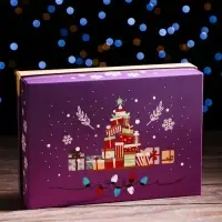 Подарочная коробка сборная &laquo;Новогодний волшебник&raquo;, 21&times;15&times;5.7 см