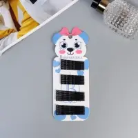 Невидимка для волос &laquo;Глория&raquo;, набор 40 шт., медведица, 5.5 и 4.5 см, чёрная