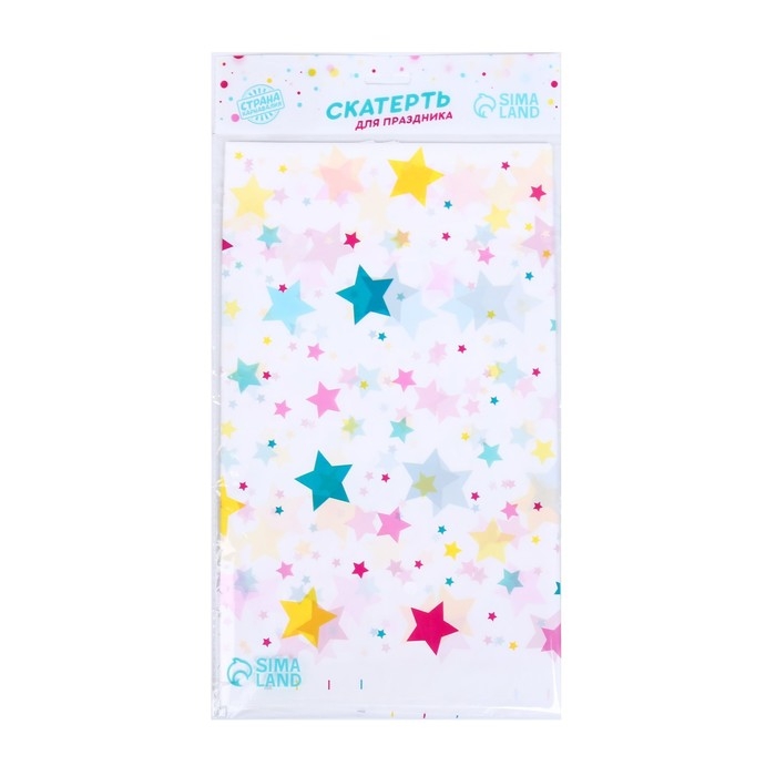Скатерть одноразовая &laquo;Звёзды&raquo; 137&times;180см