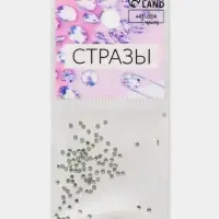 Стразы &laquo;Усечённый конус&raquo;, с голографией, стеклянные, d=1.4 мм, 100 шт., цвет серебряный