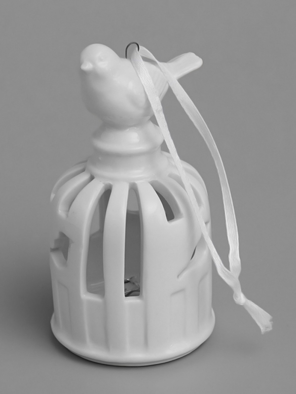 Подвеска светодиодная "Птичка" 5.8х5.8х11 см, 1 LED, LR44x3(в компл.), свечение тёплое белое