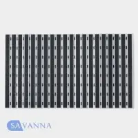 Коврик противоскользящий в ванну на присосках SAVANNA, 40&times;68 см, цвет чёрный