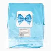 Воздушный шар фольгированный 50" "Бант" цвет голубой  матовый