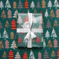 Упаковочная бумага на новый год &laquo;Ёлочки&raquo;, 70 х 100 см, глянцевая