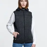 Жилет с капюшоном унисекс Gotland, черный, размер L