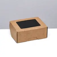 Контейнер на вынос, чёрный вельвет, 10&times;8&times;4 см, 350 мл