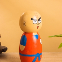 Деревянная кукла кокеши "Курилин" 9х9х21 см