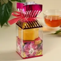 Набор &laquo;Вдохновляй&raquo;: чай чёрный с клубникой 50 г., крем-мёд с апельсином 120 г.