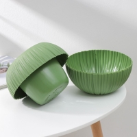 Кашпо для цветов со вставкой &laquo;Сфера&raquo;, 1,7 л, d=13,5 см, h=16 см, цвет оливковый