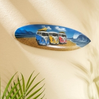 Панно "Доска для сёрфа "Три Сплитти" дерево 40х11 см