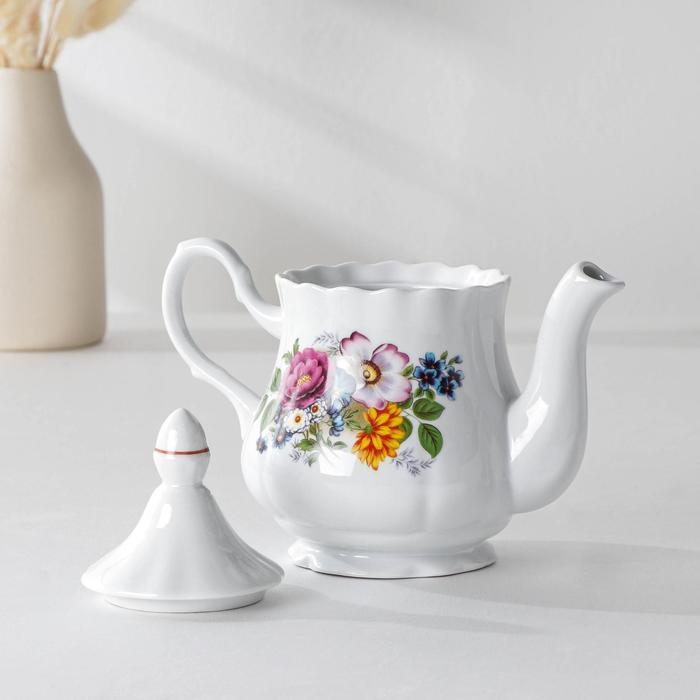 Набор столовой посуды Добрушский завод &laquo;Букет цветов&raquo;, 34 предмета, фарфор, белый