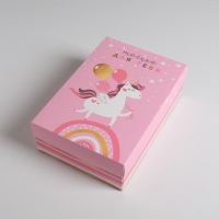 Коробка подарочная складная, упаковка, &laquo;Единорог&raquo;, 30 х 20 х 9 см