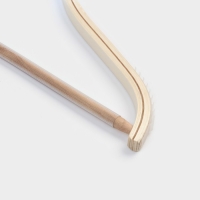 Плечики - вешалка для одежды Доляна, 44&times;23 см, деревянная сорт А, с перекладиной, антискользящее покрытие, цвет светлое дерево