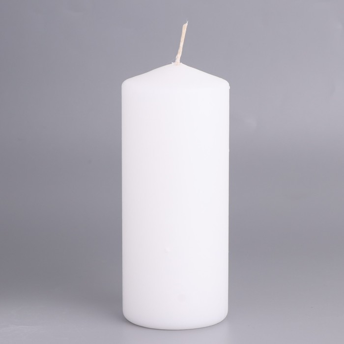 Свеча-цилиндр, 6х14 см, 350 г, 19 ч, белая