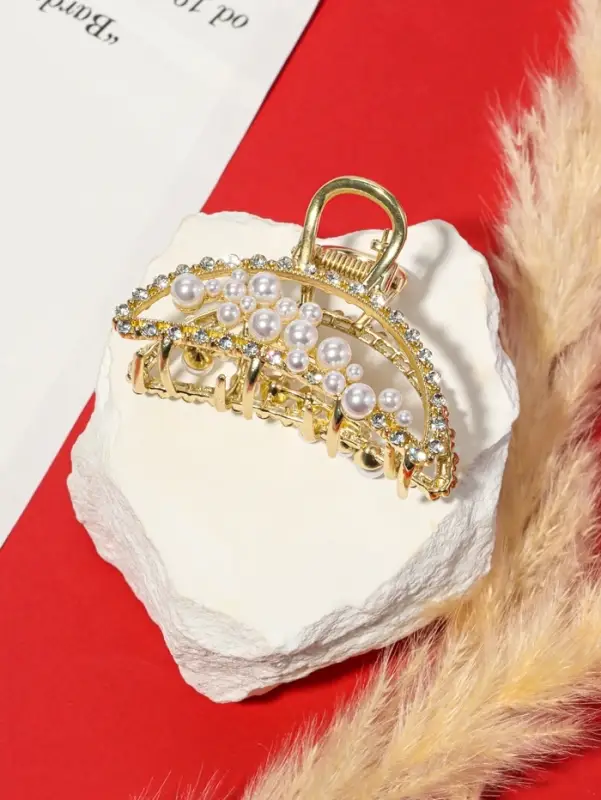 Краб для волос "Абриль" 6 см, золото