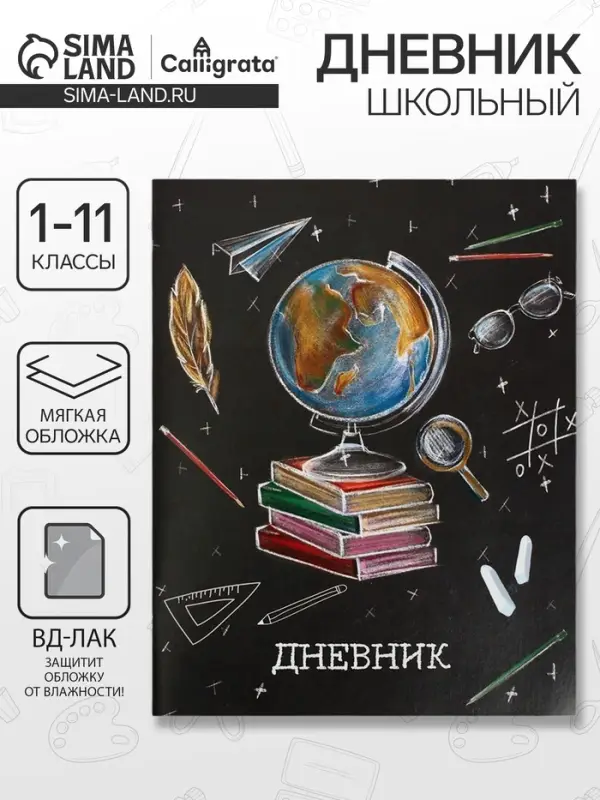 Дневник школьный для 1-11 классов, &laquo;Школа&raquo;, мягкая обложка, 40 листов