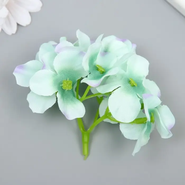 Цветы для декорирования "Гортензия" сиренево-голубые 10х10 см