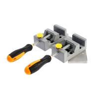 Струбцина угловая усиленная ТУНДРА, металлическая, два зажима 90 и 180&deg;, 2К рукоятка, 70 мм   107021