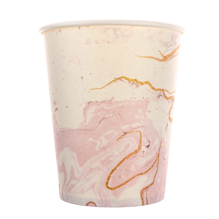 Набор бумажной посуды одноразовый &laquo;Мрамор&raquo;: 10 стаканов, 10 тарелок