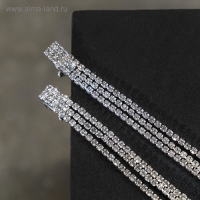 Клипсы &laquo;Лёд&raquo; классика, цвет белый в серебре