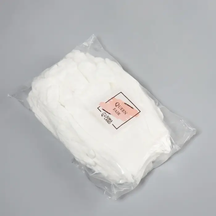 Набор перчаток хлопковых 12пар р-р L бел пакет накл QF