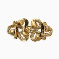 Зажим для кардигана "Ажур", узел, цвет белый в чернёном золоте