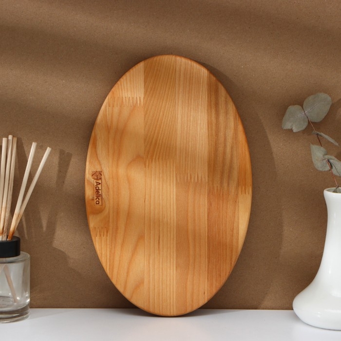 Доска разделочная Adelica &laquo;Овальная&raquo;, 28&times;18&times;1,8 см, пропитана минеральным маслом, берёза