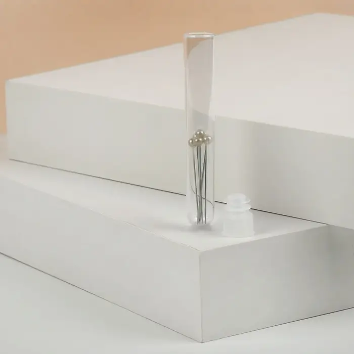 Игольница, 8&times;1&times;1 см, набор 6 шт., прозрачная