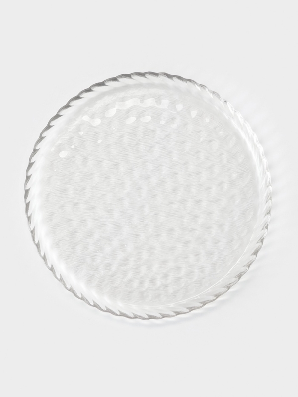 Блюдо сервировочное  21,3см "Кринкл" , цвет прозрачный