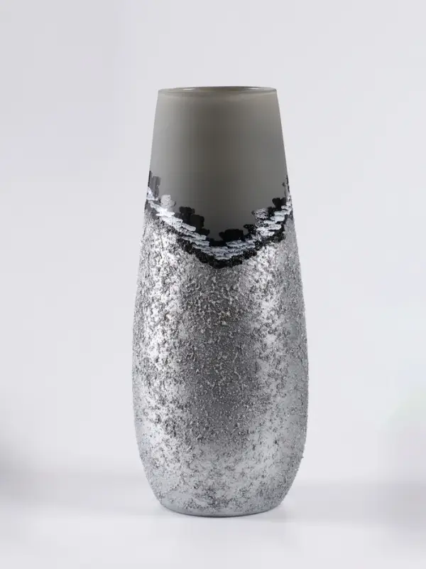 Ваза &laquo;Омега&raquo;, h=26 см, стекло, светло-серая