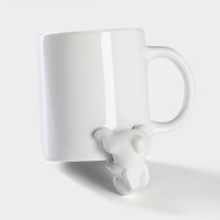 Кружка Доляна &laquo;Зайка&raquo;, 380 мл, цвет белый