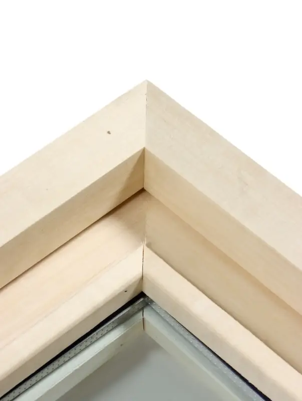 Окно, 30&times;30см, однокамерный стеклопакет, осина