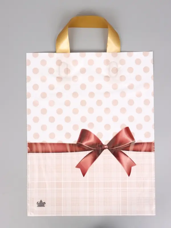 Пакет подарочный Шоколадный бант 35 х 28 см 55 мкм