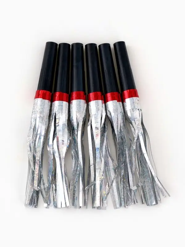 Карнавальный язычок &laquo;Дождик&raquo; серебряный, 6 шт