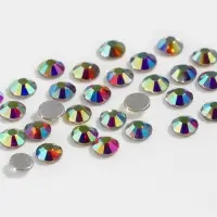 Стразы &laquo;Усечённый конус&raquo;, с голографией, стеклянные, d=1.4 мм, 100 шт., цвет серебряный