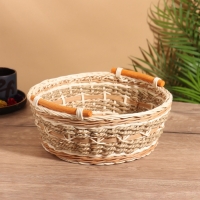 Корзина плетеная 28x28x11 см, ротанг