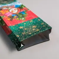 Пакет подарочный "На санках". 13,5 х 38 см.