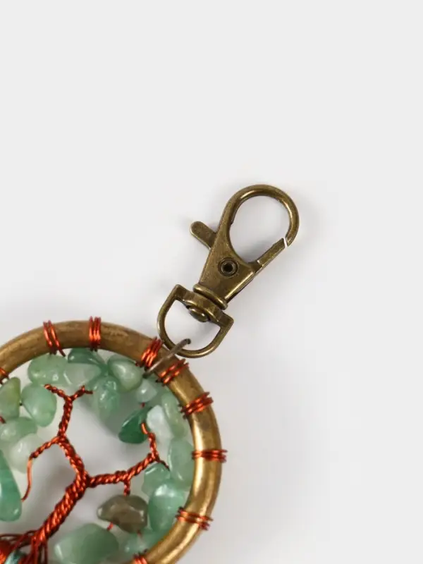 Брелок ловец снов "Великое древо" 19 см, цв. мятный