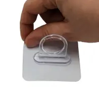 Держатель с клейкой поверхностью ТУНДРА, d=25 мм, 68&times;68 мм, прозрачный