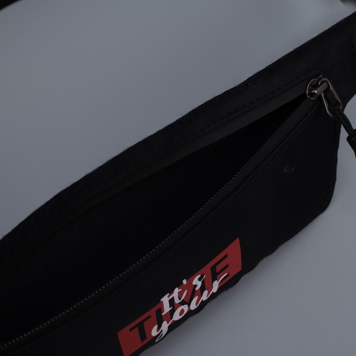 Сумка поясная для бега it&lsquo;s your time на молнии, цвет чёрный