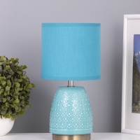 Лампа настольная "Масаки" 1х40Вт Е14 синий 15х15х30см