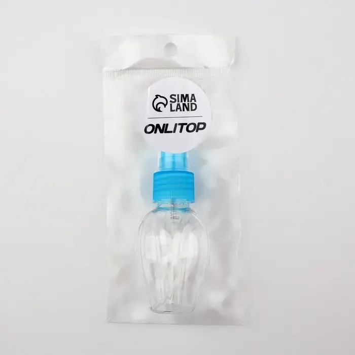 Бутылочка для хранения, с распылителем, 45 мл, голубая