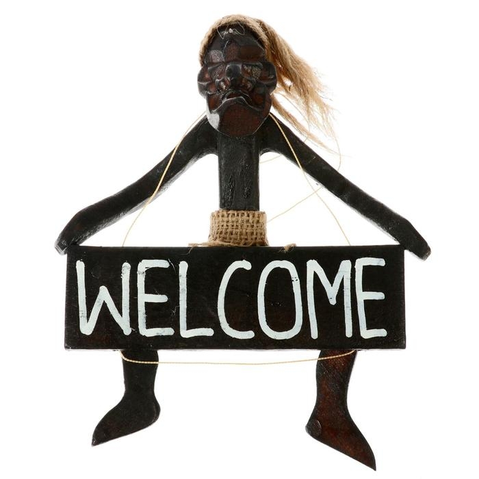 Сувенир табличка &laquo;Абориген Welcome&raquo;, 17&times;15&times;6.5 см, дерево