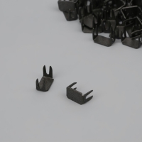 Нижний ограничитель для молнии, металлический, №8, 500 &plusmn; 20 шт, цвет чёрный никель