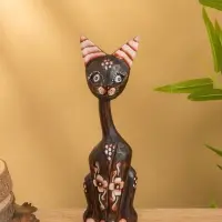 Сувенир &laquo;Кошка в ошейнике&raquo;, 7&times;3.5&times;20 см, дерево