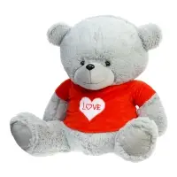 Мягкая игрушка "Медведь Тед", в кофте, цвет серый, 120 см